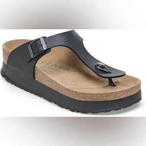 Papillon Birkenstock womens Gizeh Platform size 39 in black